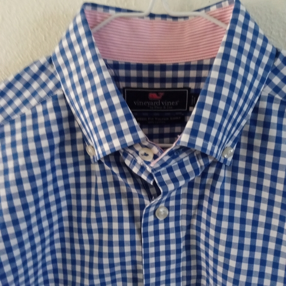 VINEYARD VINES Tucker Classic Fit Blue Check Shirt | M - Picture 3 of 7